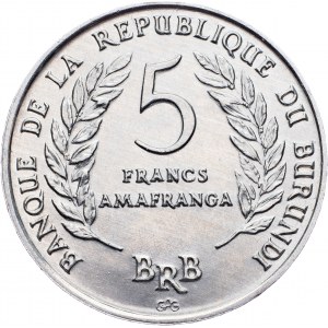Burundi, 5 Francs 1971, Brussels