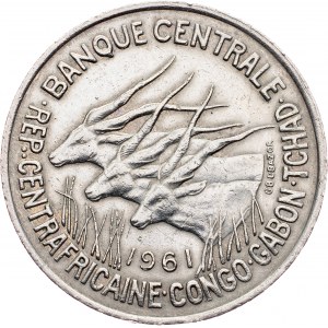 Rovníkové štáty Afriky, 50 frankov 1961