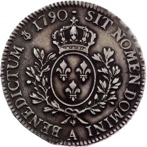 France, 1 Ecu 1790, A