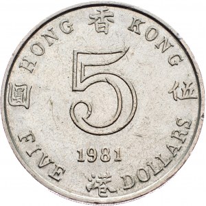 Hong Kong, 5 Dollars 1981, Llantrisant