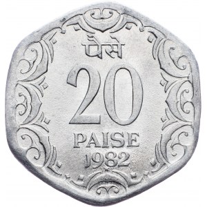 India, 20 Paise 1982, Hyderabad