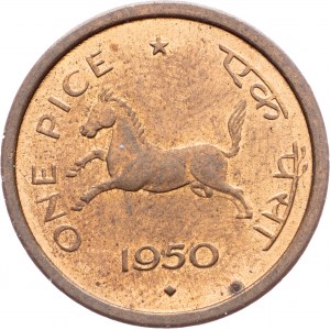 India , 1 Pice 1950, Bombay