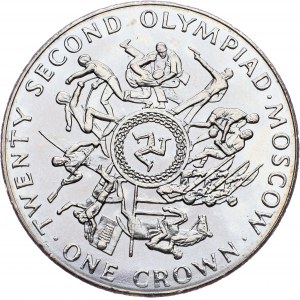 Isle of Man, 1 Crown 1980, Surrey