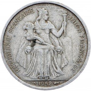 New Caledonia, 5 Francs 1952, Paris