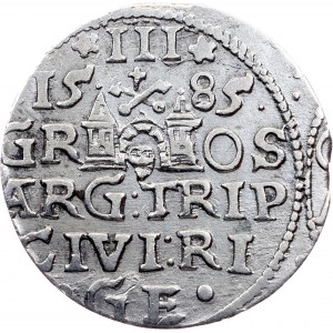 Poland, 3 Groszy / Trojak 1585, Riga