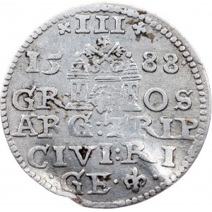 Poland, 3 Groszy / Trojak 1588, Riga