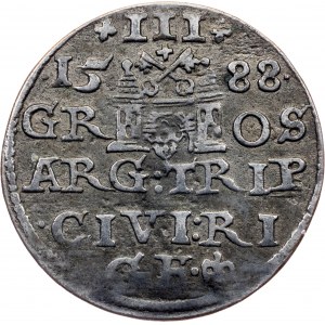 Polska, 3 Groszy / Trojak 1588, Ryga