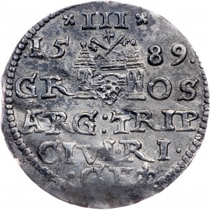Poland, 3 Groszy / Trojak 1589, Riga