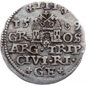 Poland, 3 Groszy / Trojak 1589, Riga