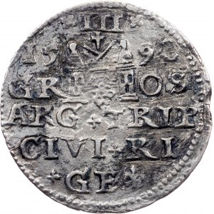 Poland, 3 Groszy / Trojak 1590, Riga