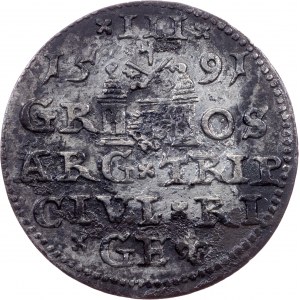 Poland, 3 Groszy / Trojak 1591, Riga