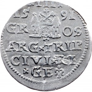 Poland, 3 Groszy / Trojak 1591, Riga