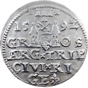 Poland, 3 Groszy / Trojak 1592, Riga