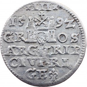 Poland, 3 Groszy / Trojak 1592, Riga