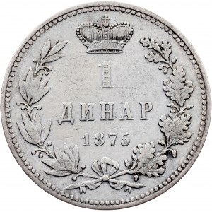 Serbia, 1 Dinar 1875