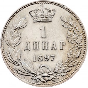 Serbia, 1 Dinar 1897