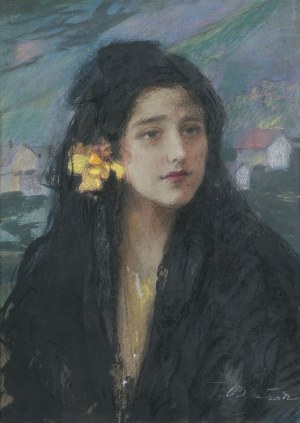 Teodor Axentowicz, Dievča v mantiláži