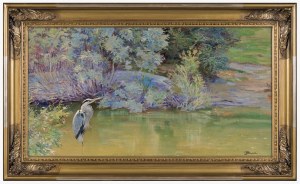 Ferdinand Schebeck, A Heron Over the Water