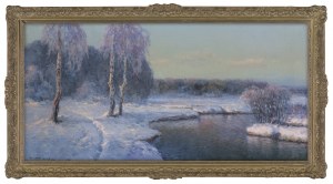 Victor Korecki, Paesaggio invernale con fiume