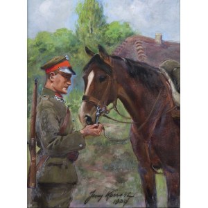 Jerzy Kossak, UŁAN Z KONIEM, 1937