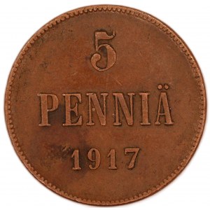 Finland. 5 Pennia 1917 Helsinki