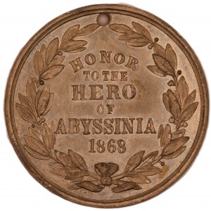 Abyssinia. Medal 1868 British Campaign White Metal