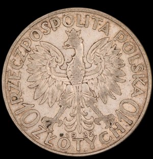 Polsko. 10 Zlotých 1932 Londýnské stříbro