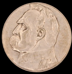 Polen. 5 Zlotych 1934 Pilsudski-Silber