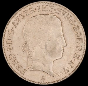 Rakúsko. 20 Kreuzer 1847 A Viedeň Silver