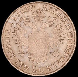 Austria. 20 Kreuzer 1837 A Vienna Silver