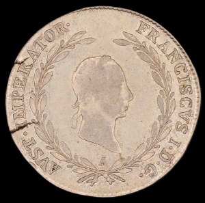 Austria. 20 Kreuzer 1827 A Vienna Argento