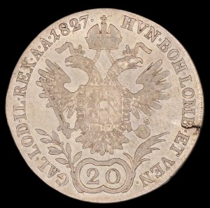 Austria. 20 Kreuzer 1827 A Vienna Argento