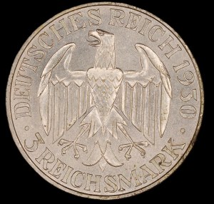 Niemcy. Republika Weimarska 3 Reichsmark 1929 A Berlin Zeppelin Silver