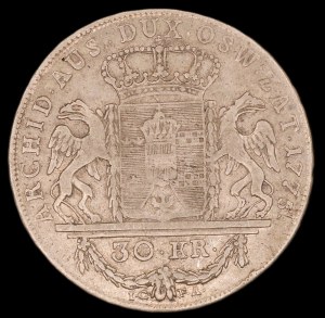 Galícia a Lodoméria. 30 krajcars 1775 Vienna Silver