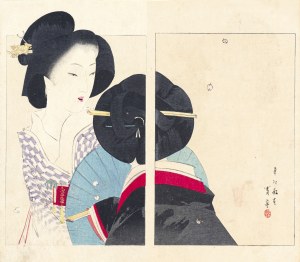 Watanabe Seitei (1851-1918), Bijin (piękna kobieta), Tokio, 1891