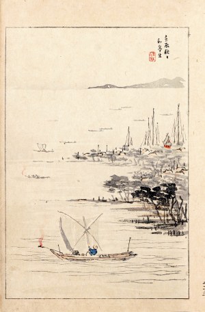 Watanabe Seitei (1851-1918), Nocny połów, za Taki Katei, Tokio, 1893