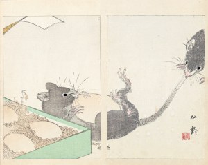Watanabe Seitei (1851-1918), Rok Szczura, Tokio, 1893