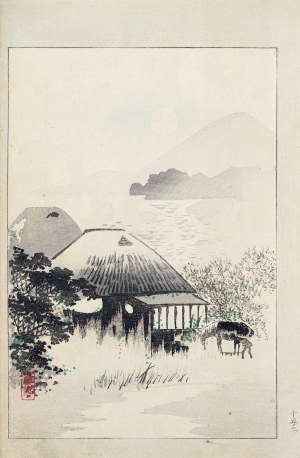 Watanabe Seitei (1851-1918), Dom nad zatoką, Tokio, 1893