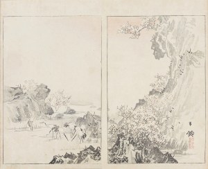 Yamada Kōtarō, Nakamura Busuke, Żurawie u wodopoju, Kioto, 1892