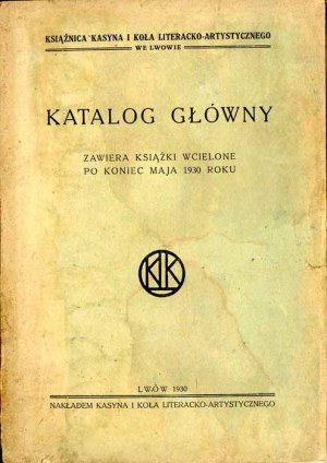 Hlavný katalóg, kníhkupectvo Kasíno a literárno-umelecký krúžok Ľvov 1930