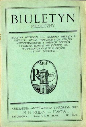 Monthly Bulletin of Booksellers and Antiquarians. R.7 1928. no. 7-8, Rubin Lwow