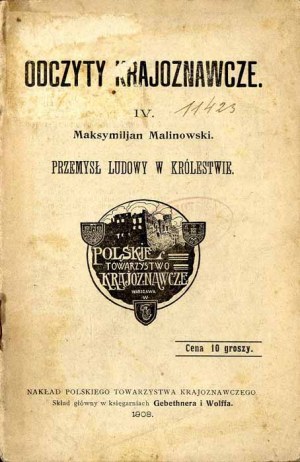 Maksymilian Malinowski: People's Industry in the Kingdom, sole edition 1908