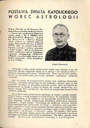 Blanchard: The attitude of the Catholic world toward astrology; Korsch: Astrology and the Catholic Church, 1938.
