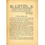 Lotos. Miesięcznik. R.6 (1939). Z.1 Styczeń, ezoteryka, parapsychologia, Nostradamus