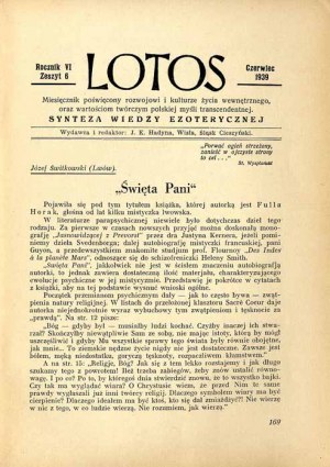 Lotus. Magazine mensuel. R.6 (1939). Z.6 juin, Esotérisme.