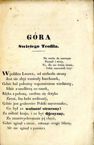 Feliks Boznański: Collina di San Teofilo sopra Lvov!, unica edizione del 1848