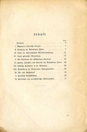 Salomon Kassner: Die Juden in der Bukowina, 2. Auflage 1917