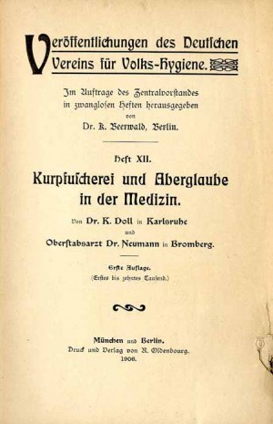 Kurpfuscherei und Aberglaube in der Medizin / pol. Charlatanry and superstition in medicine 1906