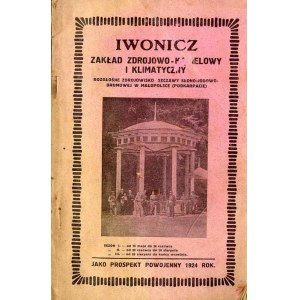 Iwonicz. Zakład zdrojowo-kąpielowy i klimatyczny... prospekt powojenny 1924 r., unikat