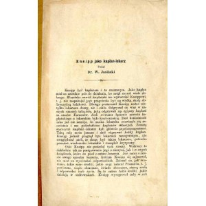 Władysław Jasiński: Kneipp jako kapłan-lekarz, wydanie jedyne z 1897